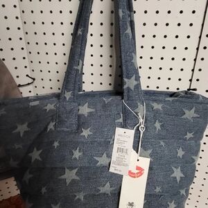 Wildfox Denim Starry Tote Bag